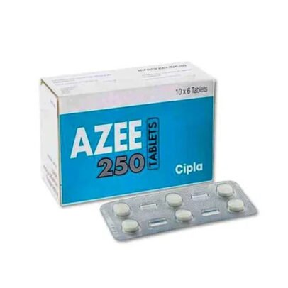 Azee 250mg Azithromycin Tablets box and blister pack