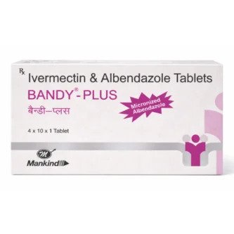 BANDY Plus chewable tablet box for Ivermectin and Albendazole antiparasitic treatment